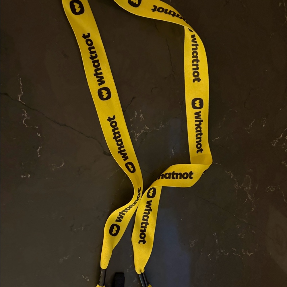 Whatnot Yellow Logo Lanyard new Nike air Jordan supreme Topps panini nba mlb nfl